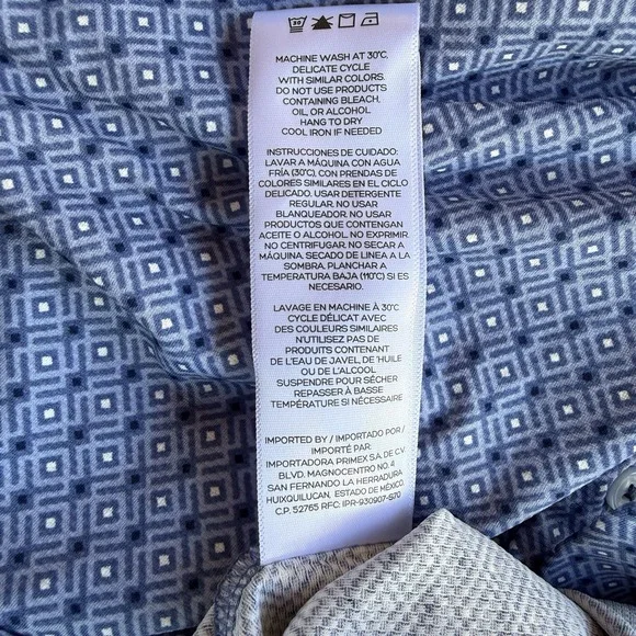 INFINITY MEN 'S LINEAR FLEX SHORT SLEEVE SHIRT, BLUE SIZE Lg - Picture 5 of 7